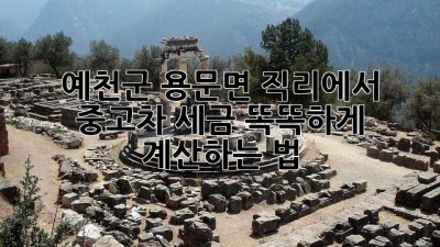 예천군 용문면 직리에서 중고차 세금 똑똑하게 계산하는 법 🚗💡