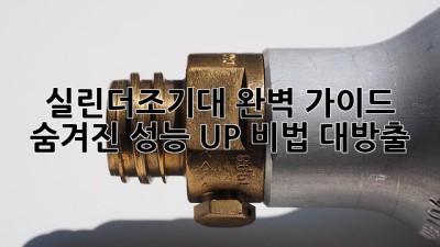 실린더조기대 완벽 가이드🚀: 숨겨진 성능 UP 비법 대방출!