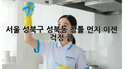 서울 성북구 성북동 창틀 먼지, 이젠 걱정 끝!